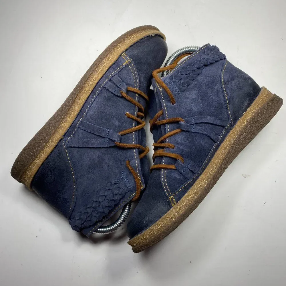 BORN Temple II Women Casual Boot Women's 6.5 US Navy‎ Braided Granola Earthy - Picture 4 of 10